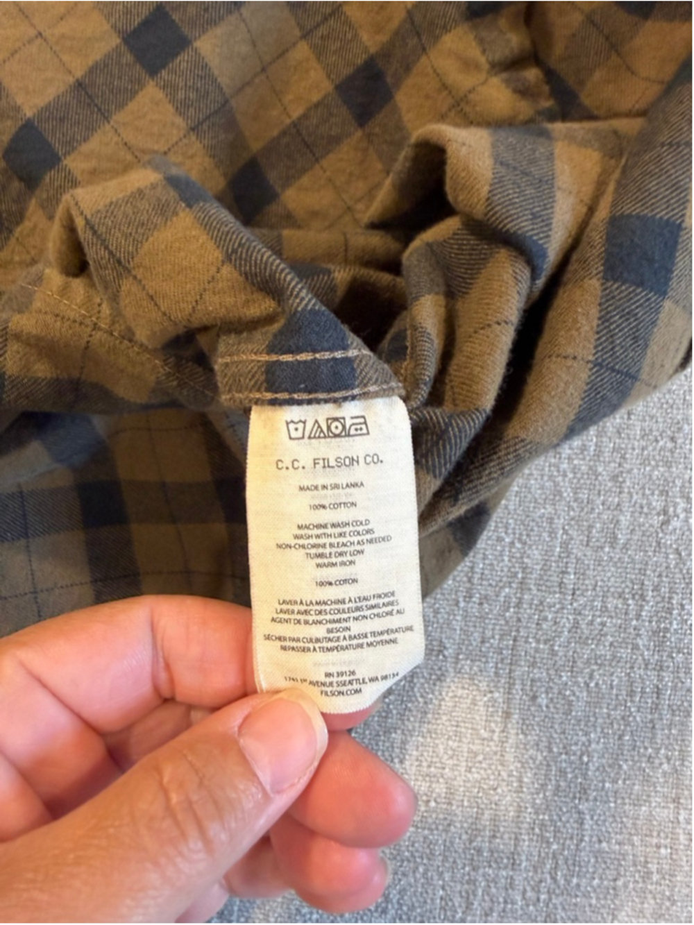 Filson Otter Green Black Plaid Alaskan Guide Shirt Mens XXXL View 6